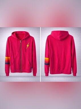 Aviator Nation Zip Up Lightening Bold Jacket